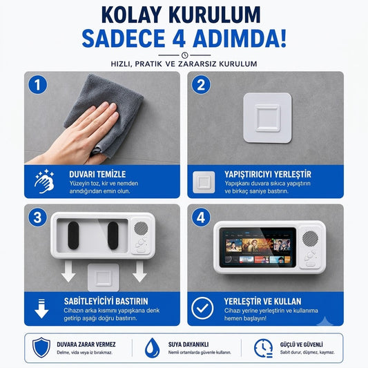 BreezyLuna | Su Geçirmez Akıllı Telefon Tutucu ve Hoparlör